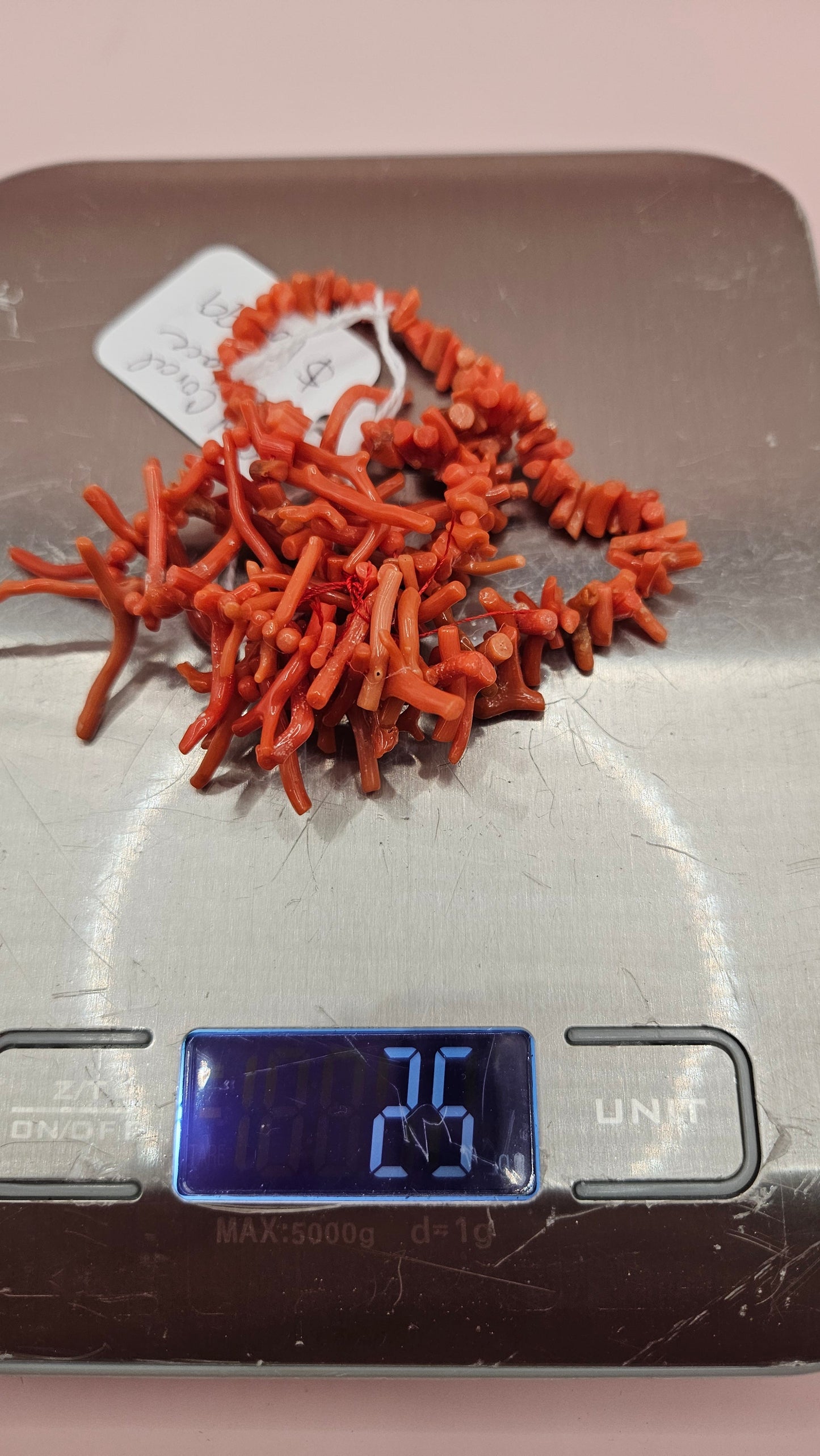 Mediterranean Red Coral Beads – 25g Natural Branch Strand for Jewelry Making