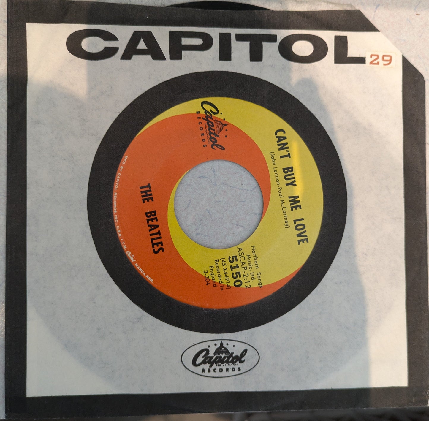 Can't Buy Me Love (7" VINYL) | Very Good (VG) Excellent+ (EX+)