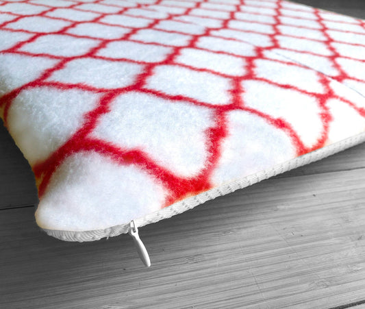 SALE IKEA Bankkamrat, Hemmahos, Stuva Bench Pad Cover Flannel Red and White Trellis Pattern