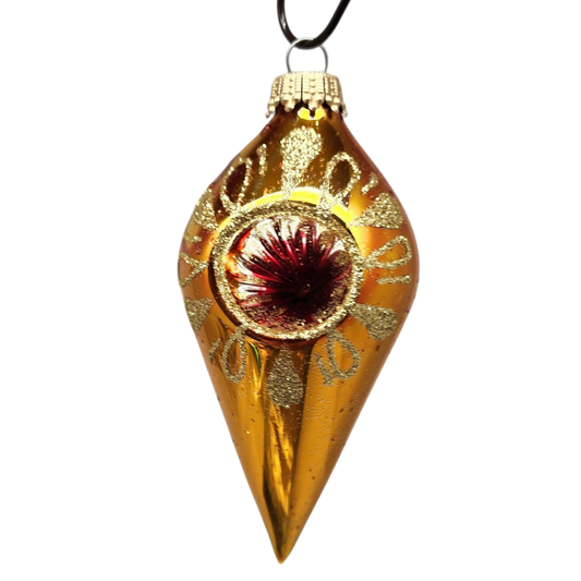 Krebs Value Glass Ornament 4 pack - Vintage Teardrop Reflectors