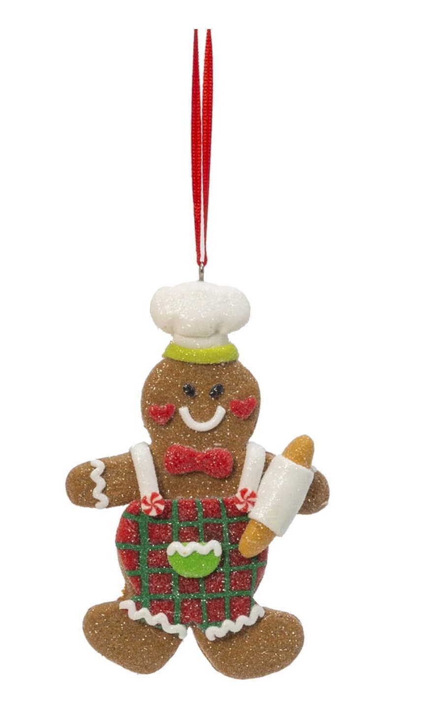 Clay Dough Gingerbread Ornament - With Rolling Pin