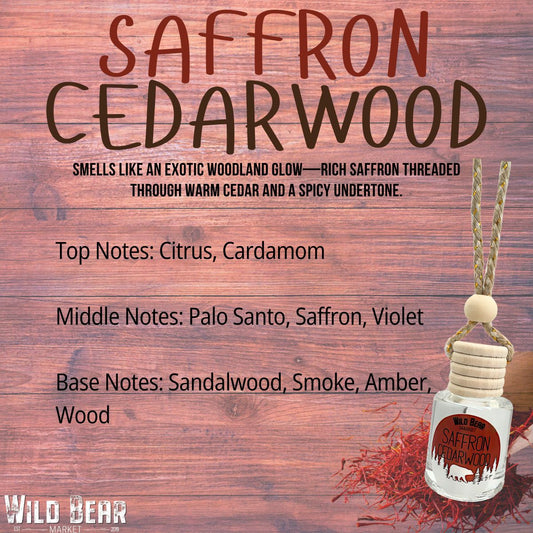 Saffron Cedarwood Car Freshener