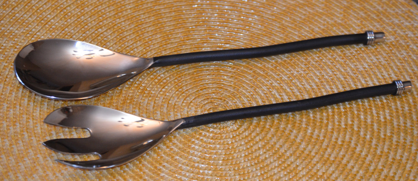 Vibhsa Black Silverware Stainless Steel Server Set