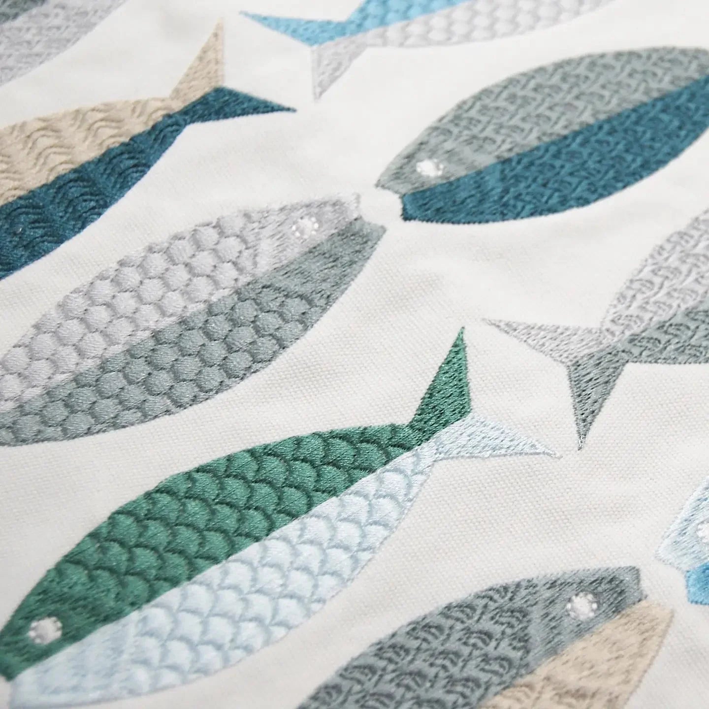 Sea Glass Fish Pattern Indoor/Outdoor Pillow