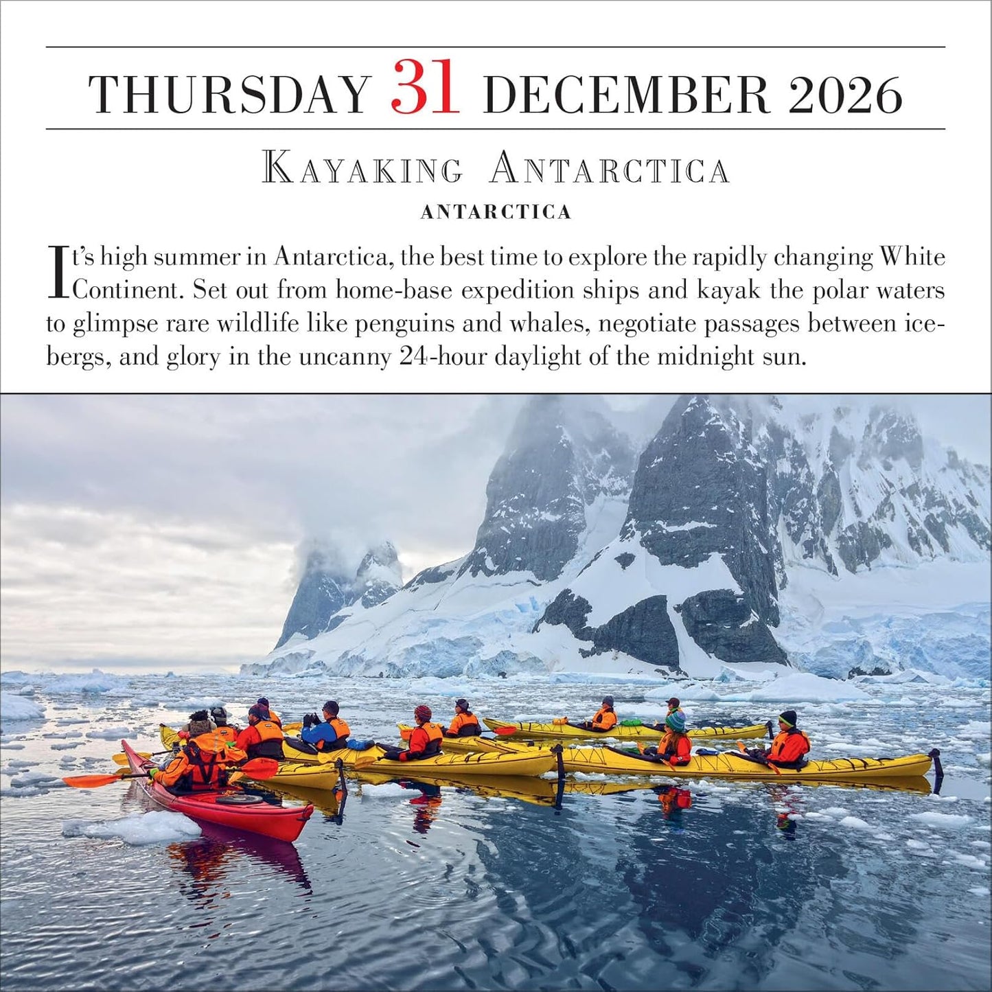 1,000 Places to See Before You Die Page-A-Day Calendar 2026: A Year of Travel