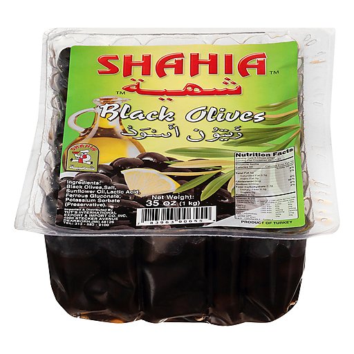 Shahia Olives Black Vacuum Pack 1kg