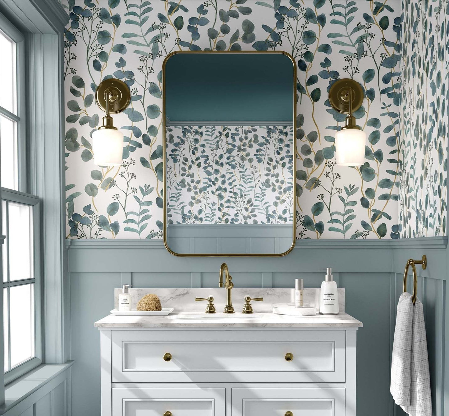 Eucalyptus Leaves Wallpaper | Kitchen + Metal