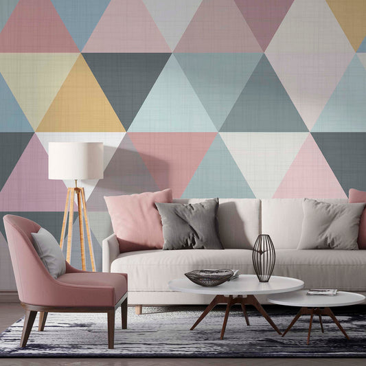 Triangle Abstract Wall Mural | Kitchen + Metal