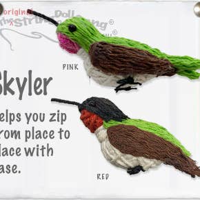 Skyler the Hummingbird String Doll Keychain