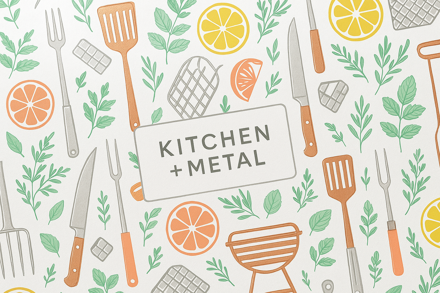 Kitchen + Metal Summer Wrapping Paper | Gift Shop & Gift Wrapping | Kitchen + Metal