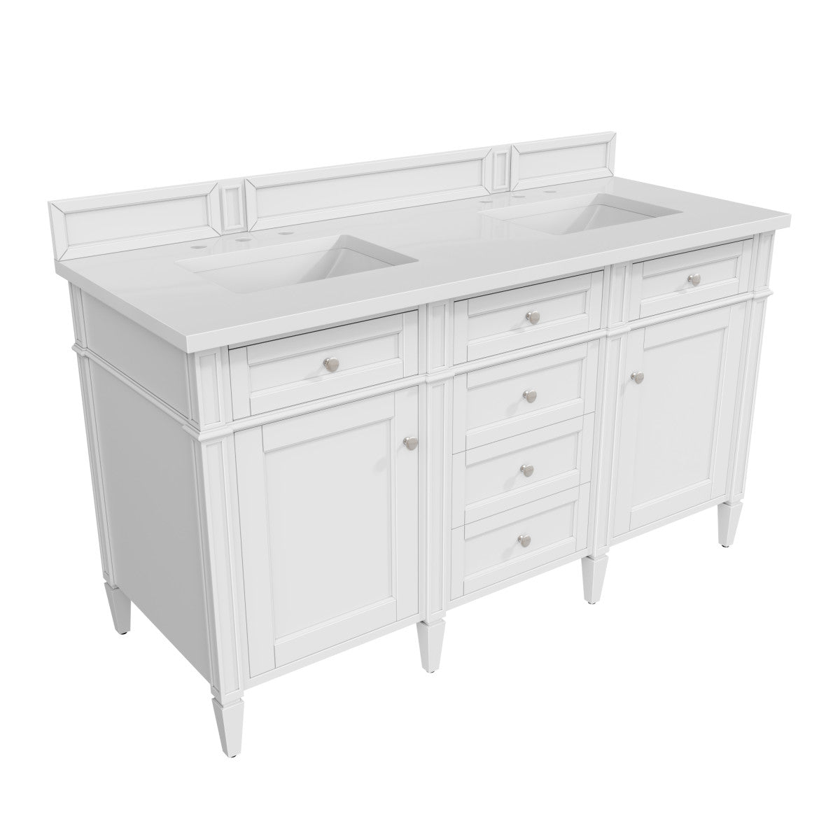 Brittany 60" Double Vanity in Bright White