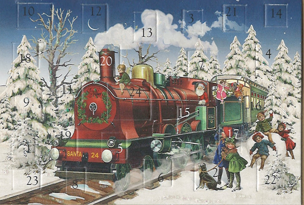Miniature Nostalgic Advent Calendar Card - The Christmas Express