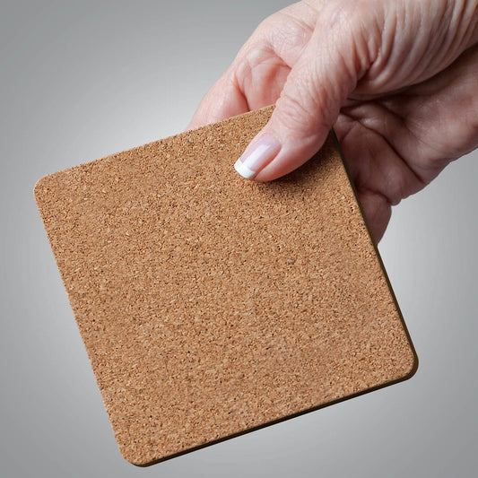 Tropical Green Absorbent Cork Back Coaster 4 Pack