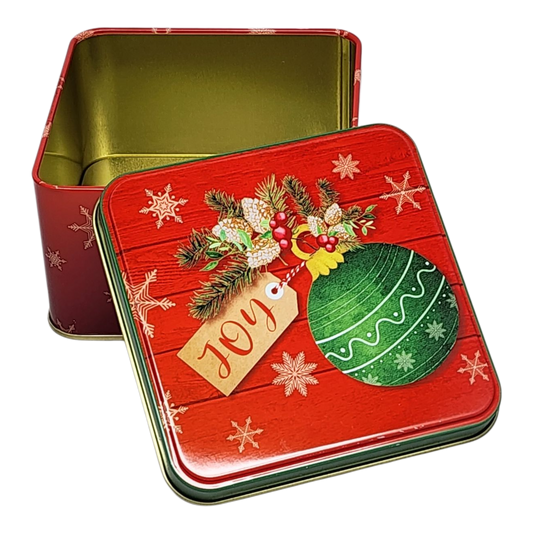 Joyful Ornament Treat Tin - 4 Inch