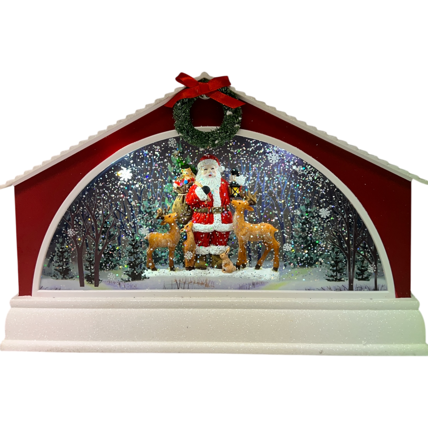 Santa and Reindeer Water Globe