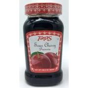 Tunas Premium Sour Cherry Preserve - Delightful Sweet and Tart Fruit Spread, 12oz Jar