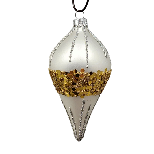 Krebs Value Glass Ornament 4 pack - Silver & Gold Drops