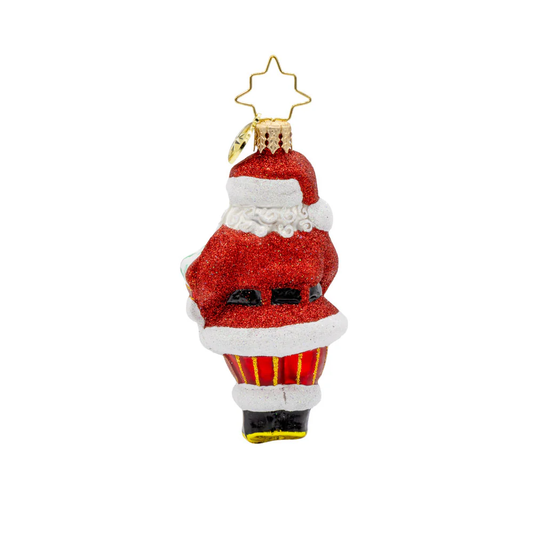 Christopher Radko Little Gem Glass Ornament - Santa's Special Gift 2025