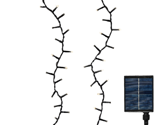 Solar String Lights - 500 LED - 8 function Twinkle - Warm White - 36 Feet Long