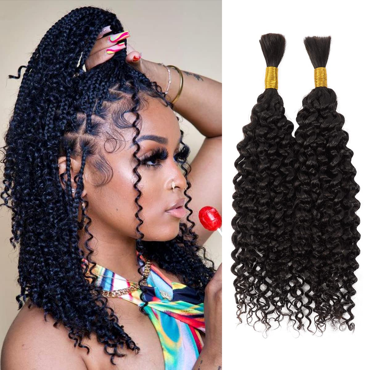 Unique's Human Hair New Deep Bulk 16''