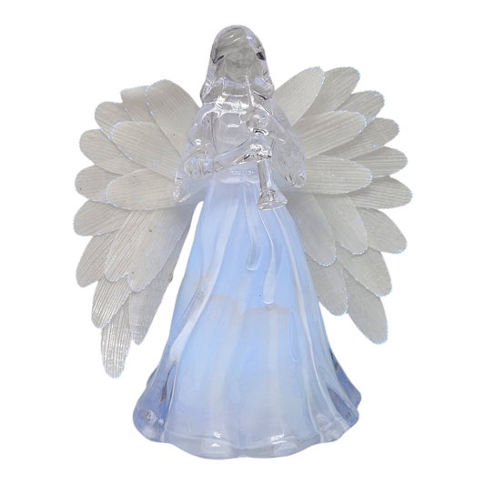 Lighted Acrylic Angel - Horn