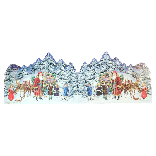 Diecut Santa And His Sleigh Advent Card With Envelope