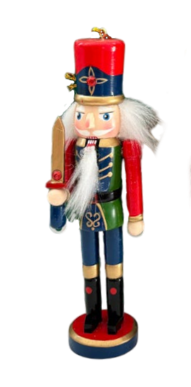 Wooden Nutcracker Ornament - Sword