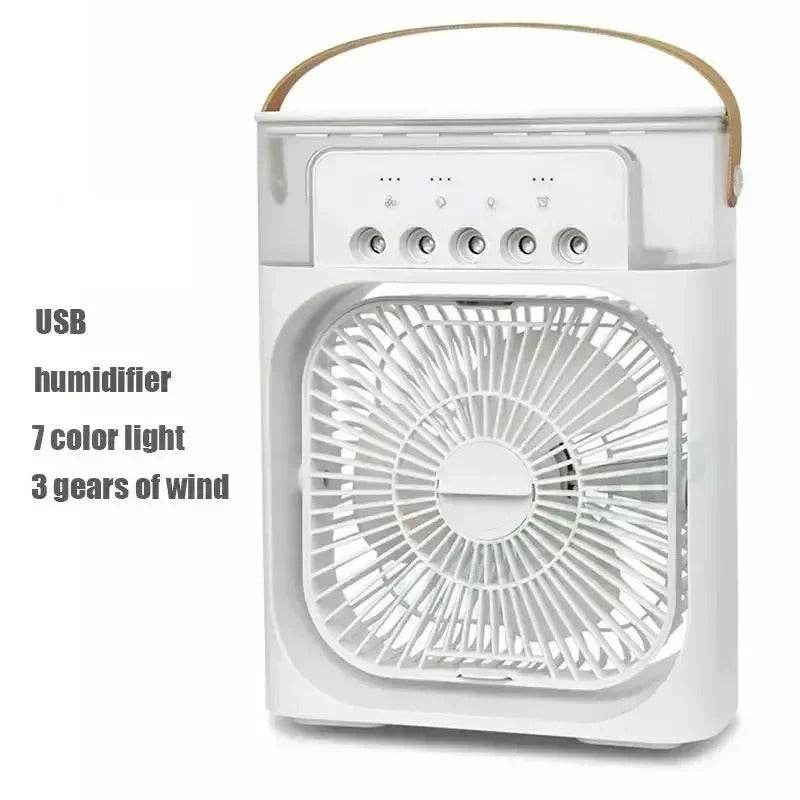 3-in-1 Portable Air Cooler Fan with Humidifier and LED Light