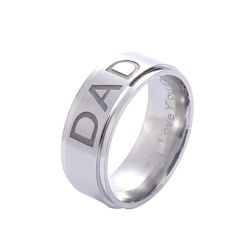 Love You Dad Stainless Steel Ring Father's Day Gift
