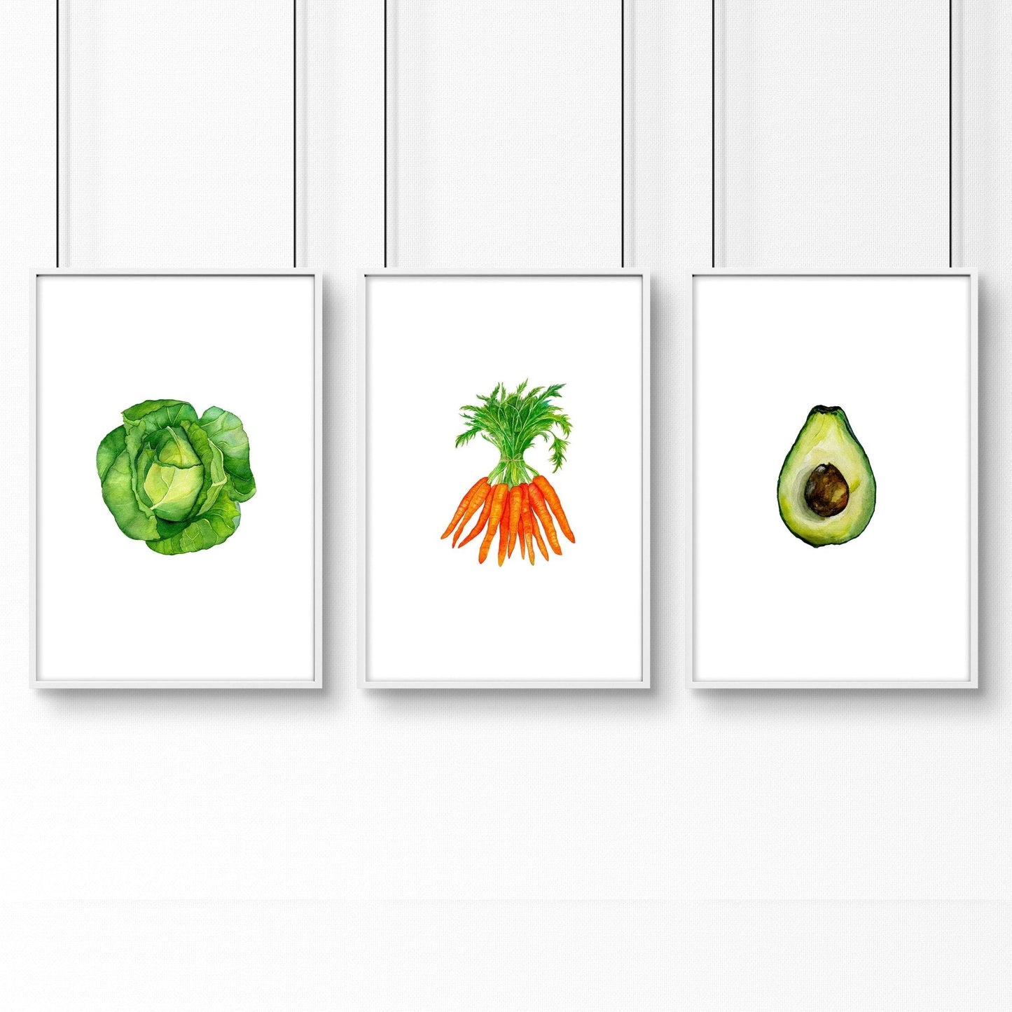 Artwork for the kitchen | Set of 3 framed wall art