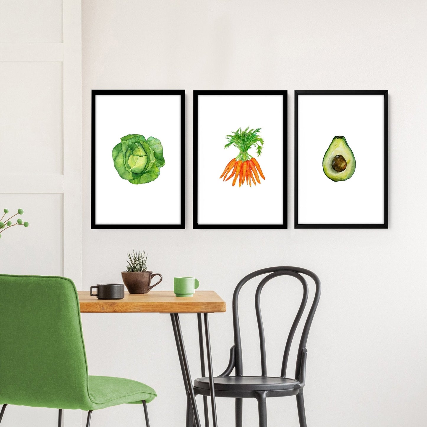 Artwork for the kitchen | Set of 3 framed wall art