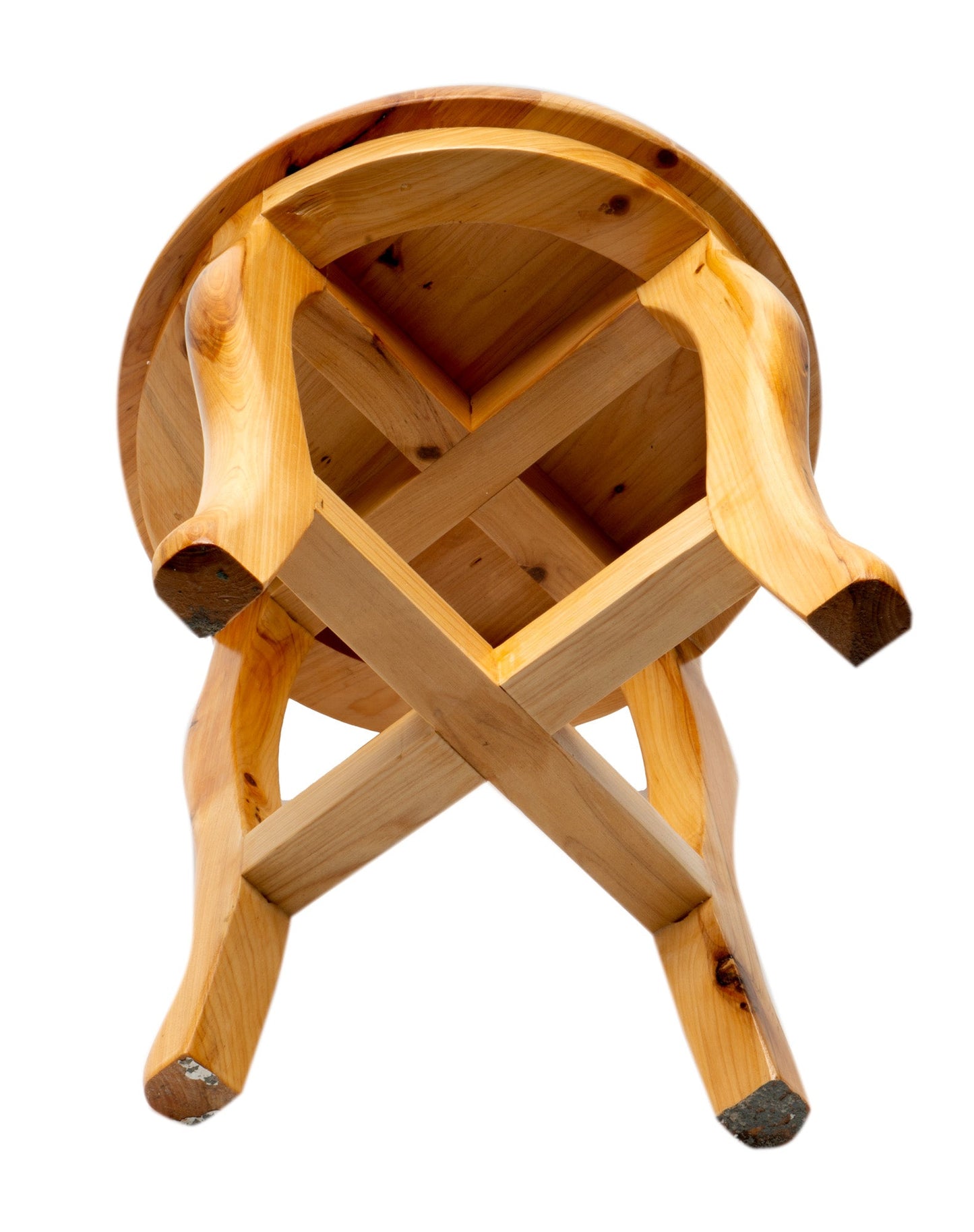 ALFI brand AB4406 11" Cedar Wood Round Stool Multi-Purpose Accessory
