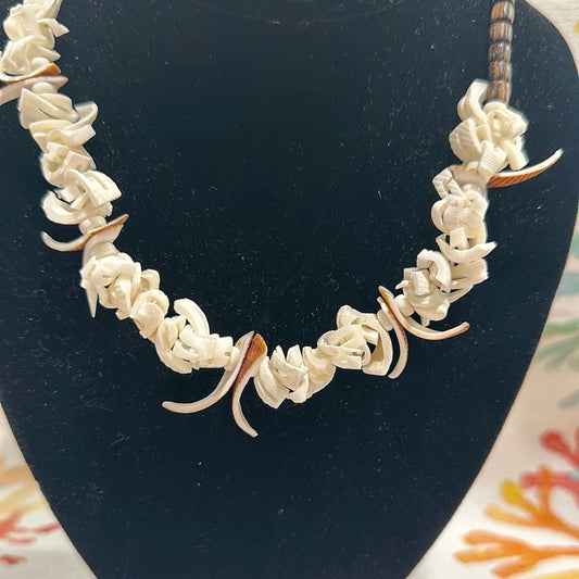 Vintage Shell Necklace- Intrigue Cut Seashells