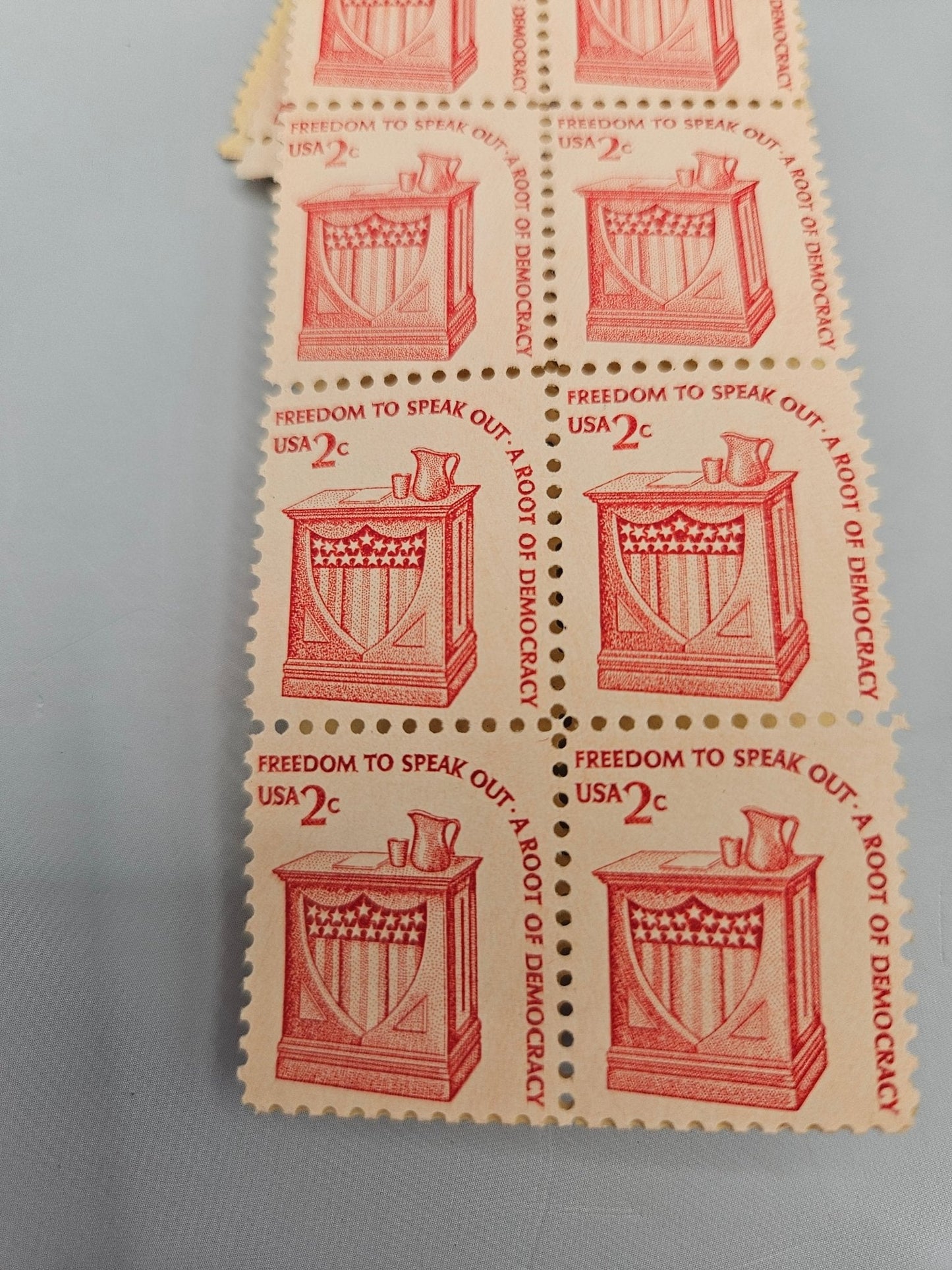 Vintage Lot of Stamps – Freedom to Speak, George Washington, Omnibus, Seashell, Conestoga Wagon