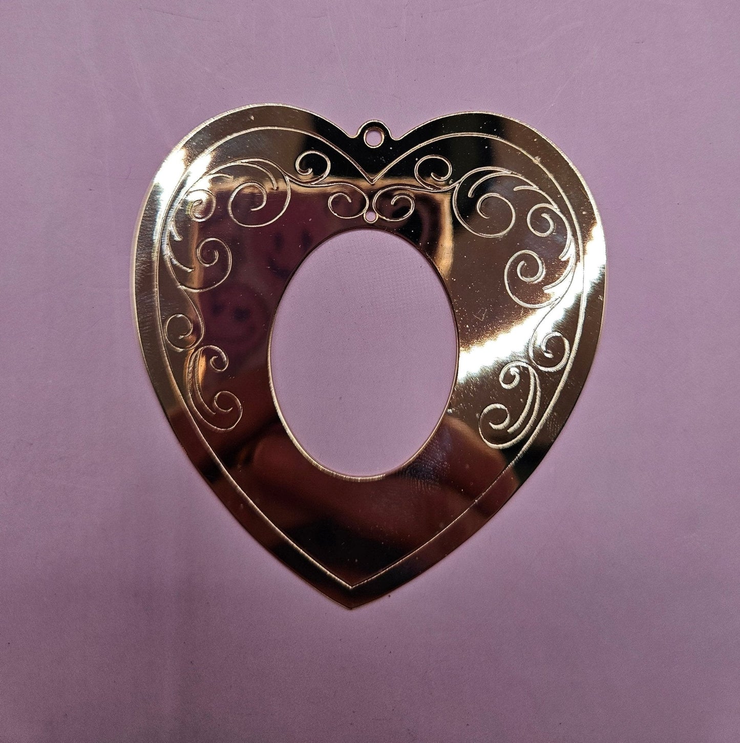 Vintage Metal Picture Frame Ornament – Bear & Heart Styles