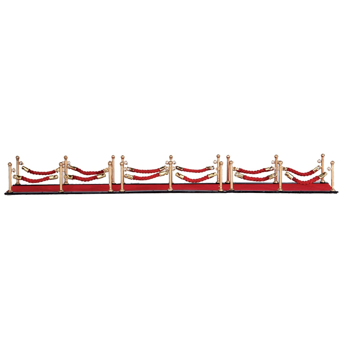 Village Red Carpet with Stanchion Posts - 7 Piece Set