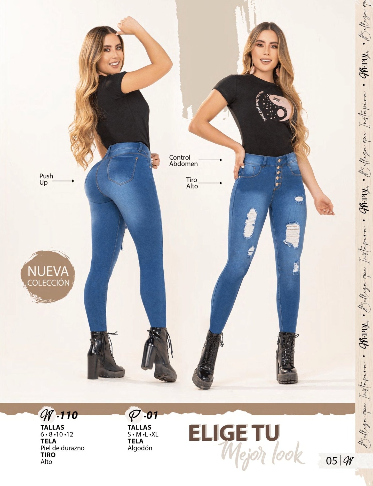 W-110 100% Authentic Colombian Push Up Jeans
