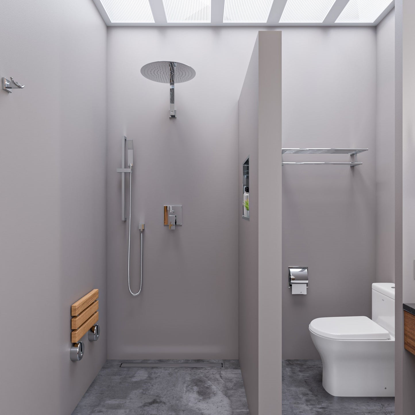 ALFI brand AB6801 Square Pressure Balanced Shower Mixer with Diverter