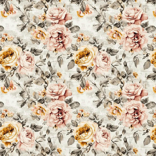 Faded Grandeur Rose Wallpaper