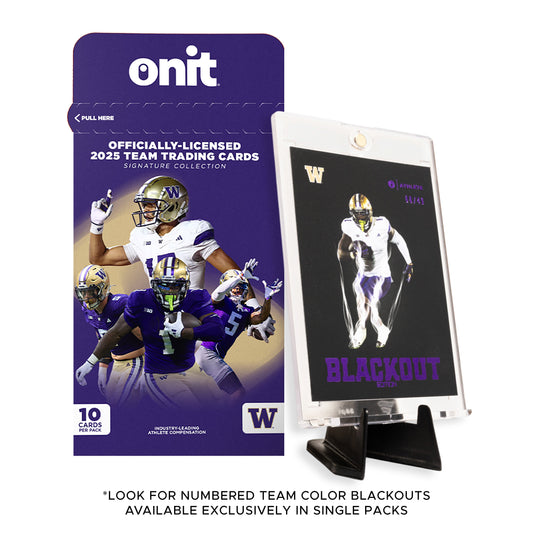University of Washington Football 2025 Trading Cards - Single Pack