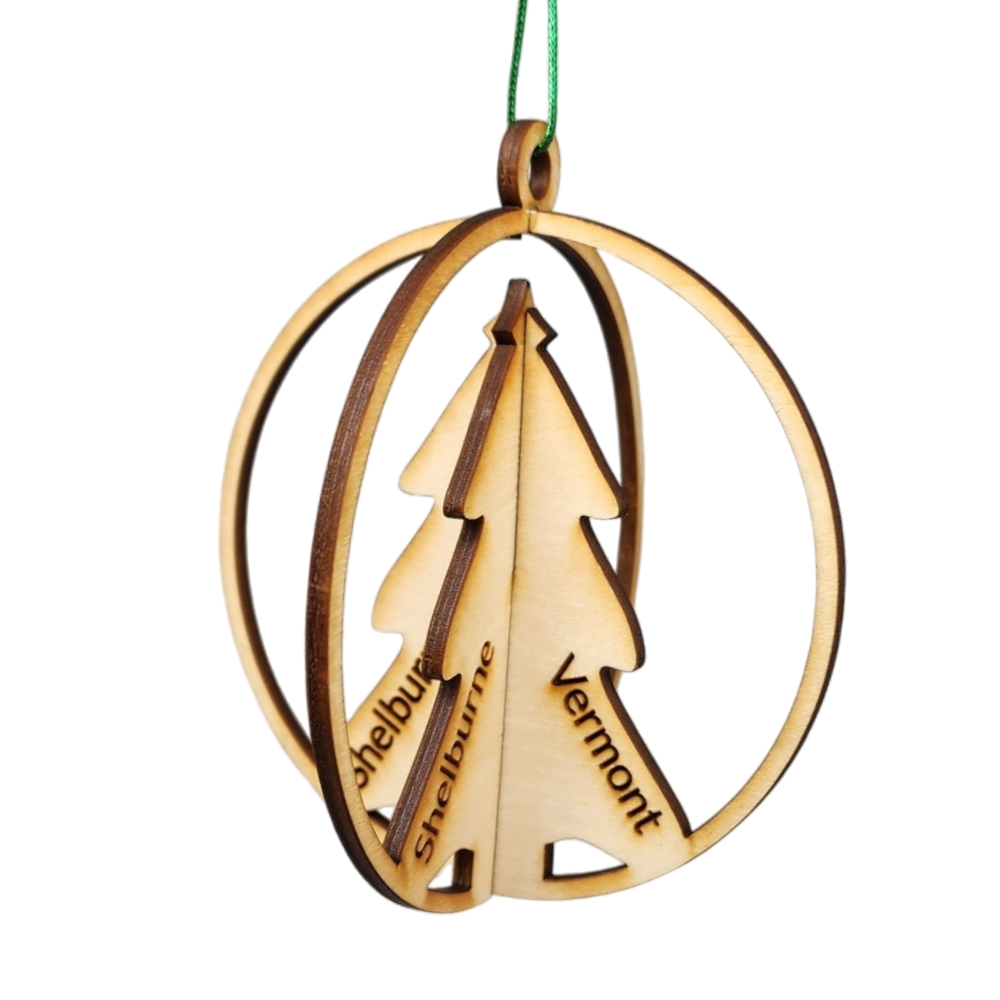 3D Tree - Shelburne Vermont - Laser Cut Ornament