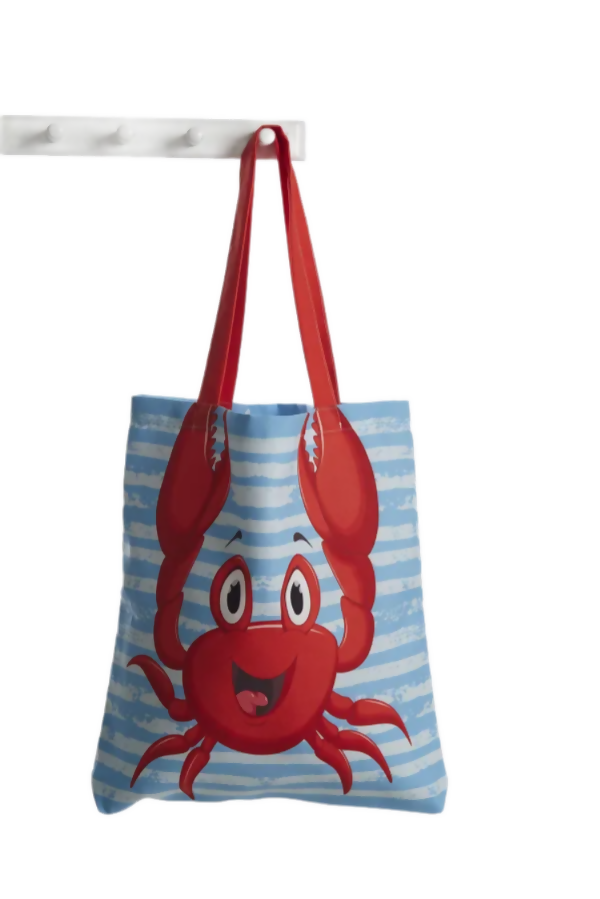 Crab Patterned Tote Bag - Great for the Beach or Cruise