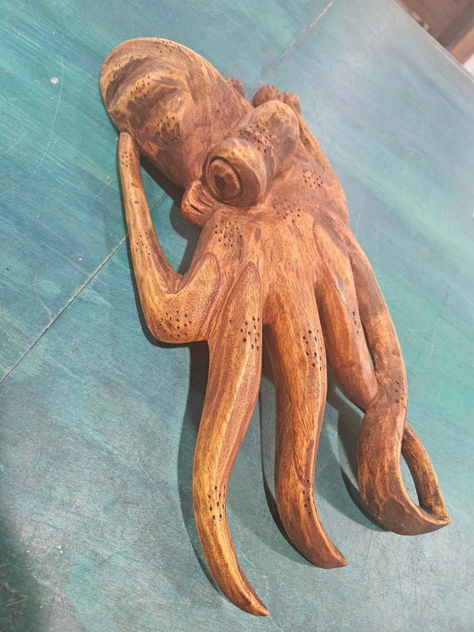Wood Carved Octopus