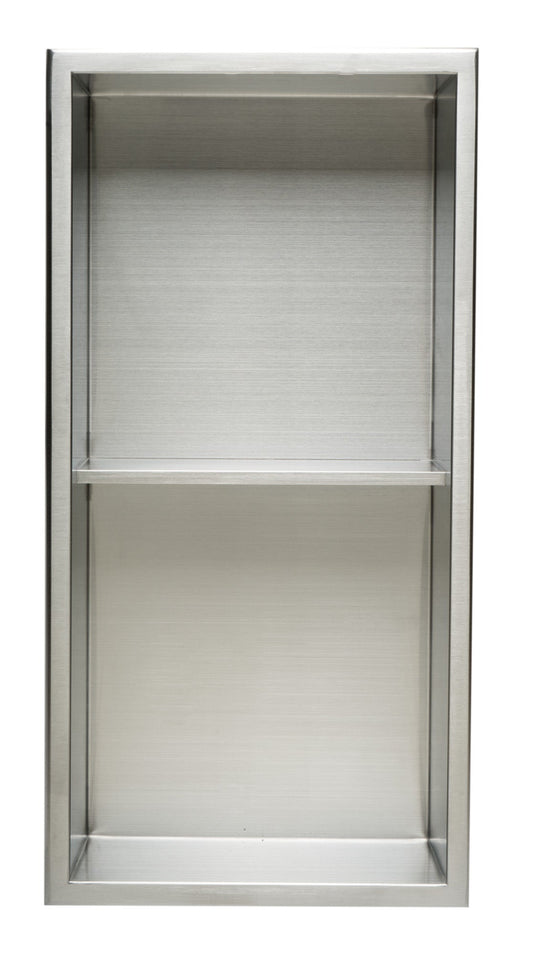 ALFI brand ABN1224 12 x 24 Vertical Double Shelf Bath Shower Niche