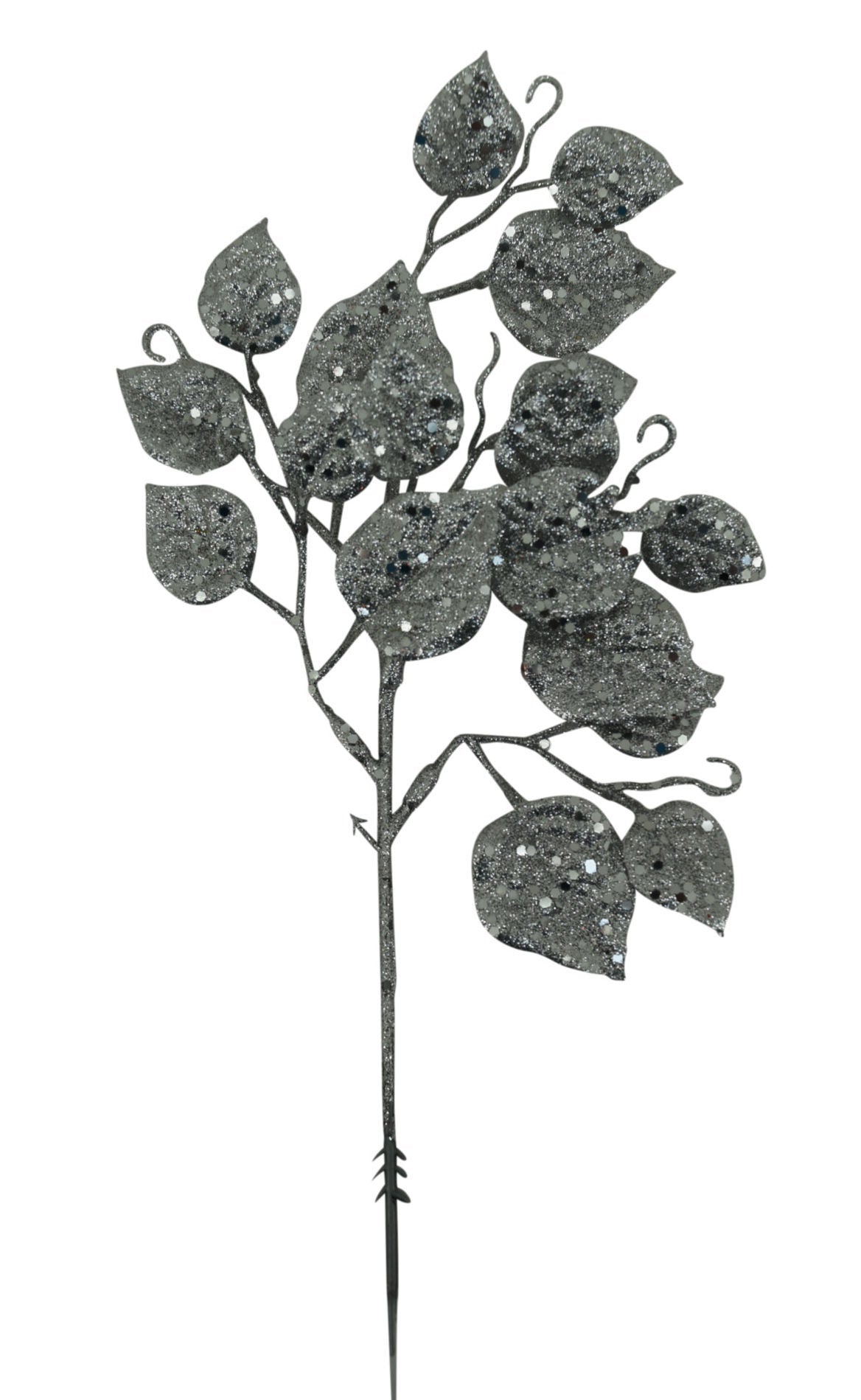 SILVER GLITTER LEAF spray