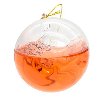 Stemless Liquid Wine Glass Ornament - Stop and Smell the Rosé