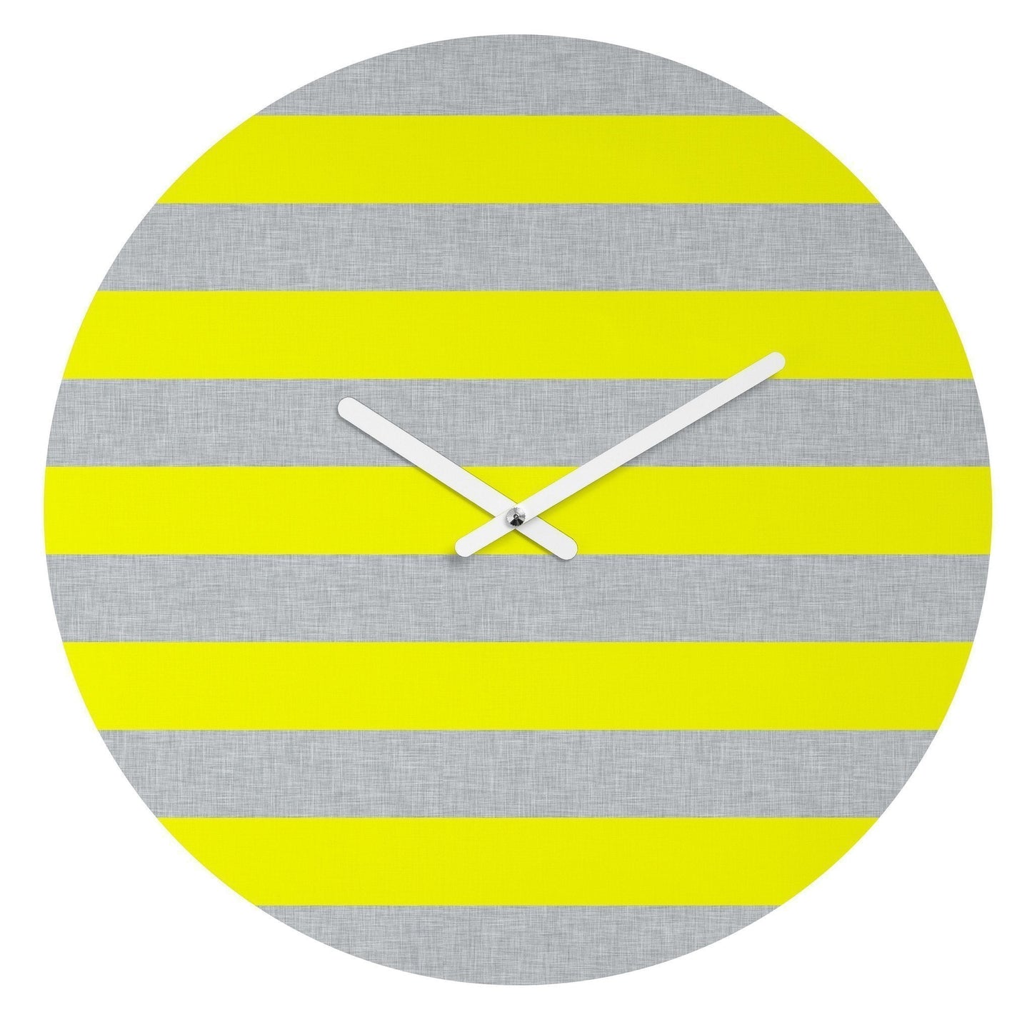 YELLOW LINES WALL CLOCK