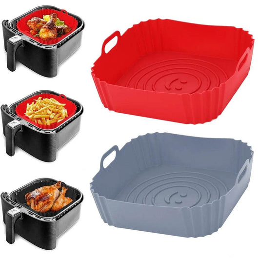 Reusable Silicone Airfryer Pan Liner – Non-Stick Baking Tray for Ovens