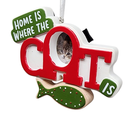 Classic Cat Photo Holder Ornament