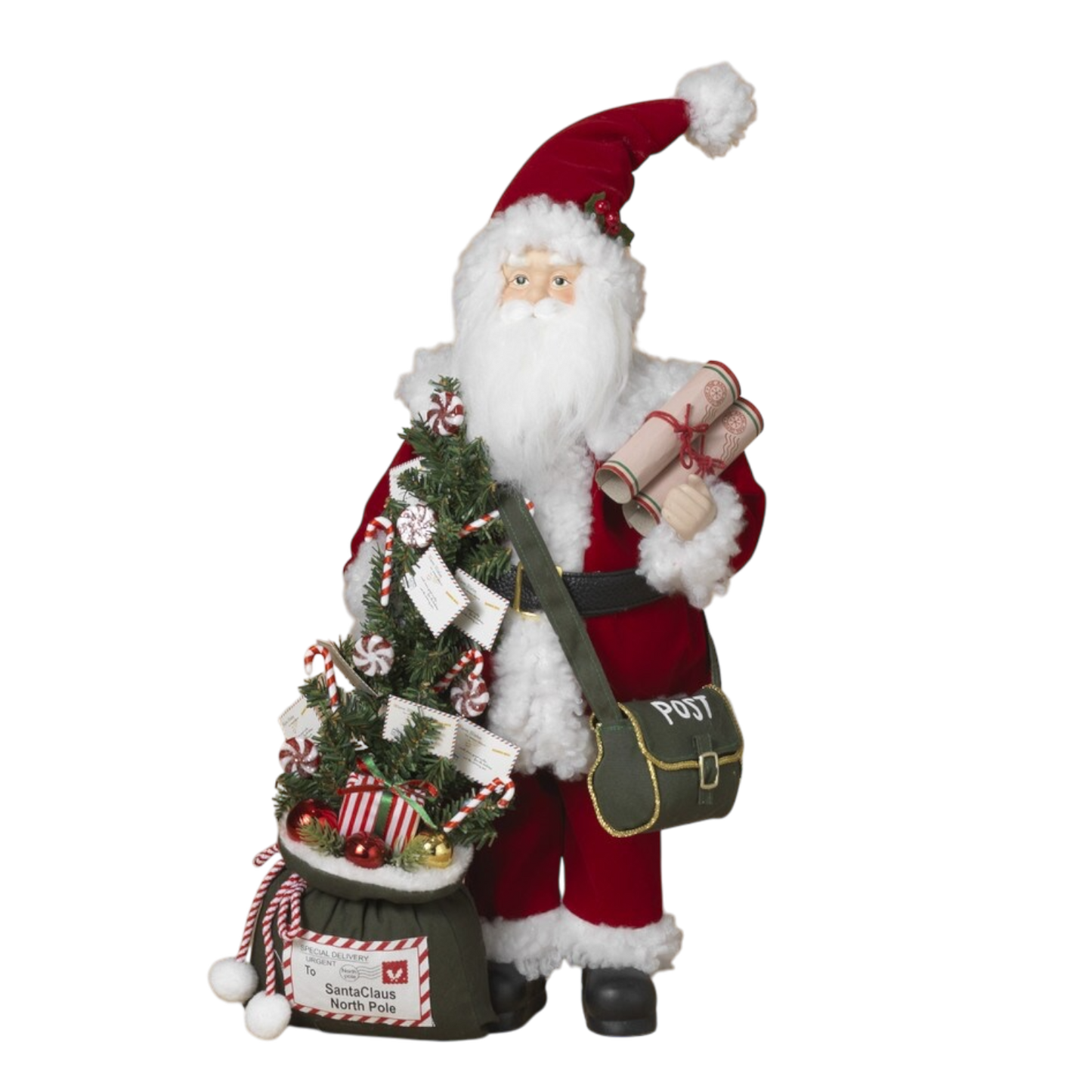 North Pole Post Santa Claus Figurine